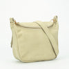 cartera bandolera cruzada de cuero modelo FELICIA marca BRAVA color hueso, vista diagonal
