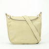 cartera bandolera cruzada de cuero modelo FELICIA marca BRAVA color hueso, vista frontal