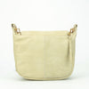cartera bandolera cruzada de cuero modelo FELICIA marca BRAVA color hueso, vista trasera