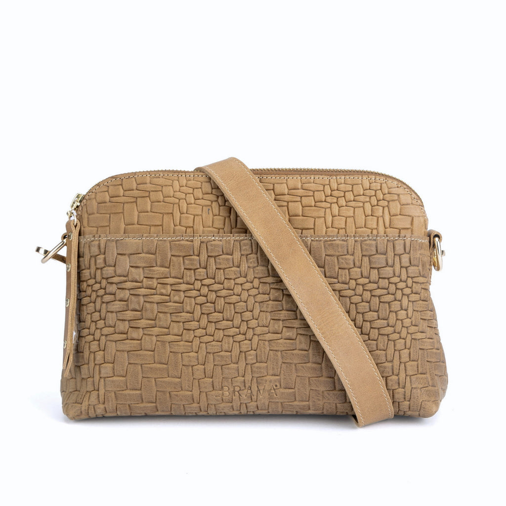 Cartera de cuero modelo MAITE Camel