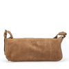 cartera bandolera de gamuza color caramelo modelo REBECA, marca BRAVA, vista frontal