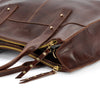 cartera de cuero ejecutiva ALFONSINA XL marca _BRAVA, color caoba, 3 compartimientos, vista detalle