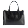cartera de cuero ejecutiva ALFONSINA XL marca _BRAVA, color negro, 3 compartimientos, vista trasera