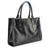 cartera de cuero ejecutiva ALFONSINA XL marca _BRAVA, color negro, 3 compartimientos, vista diagonal