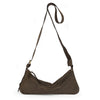 cartera bandolera de reno encerado gris marengo modelo REBECA marca _BRAVA, vista frontal lejos caída suelta